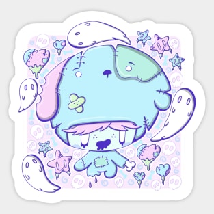 Cute zombie pup bubble head cutie Sticker